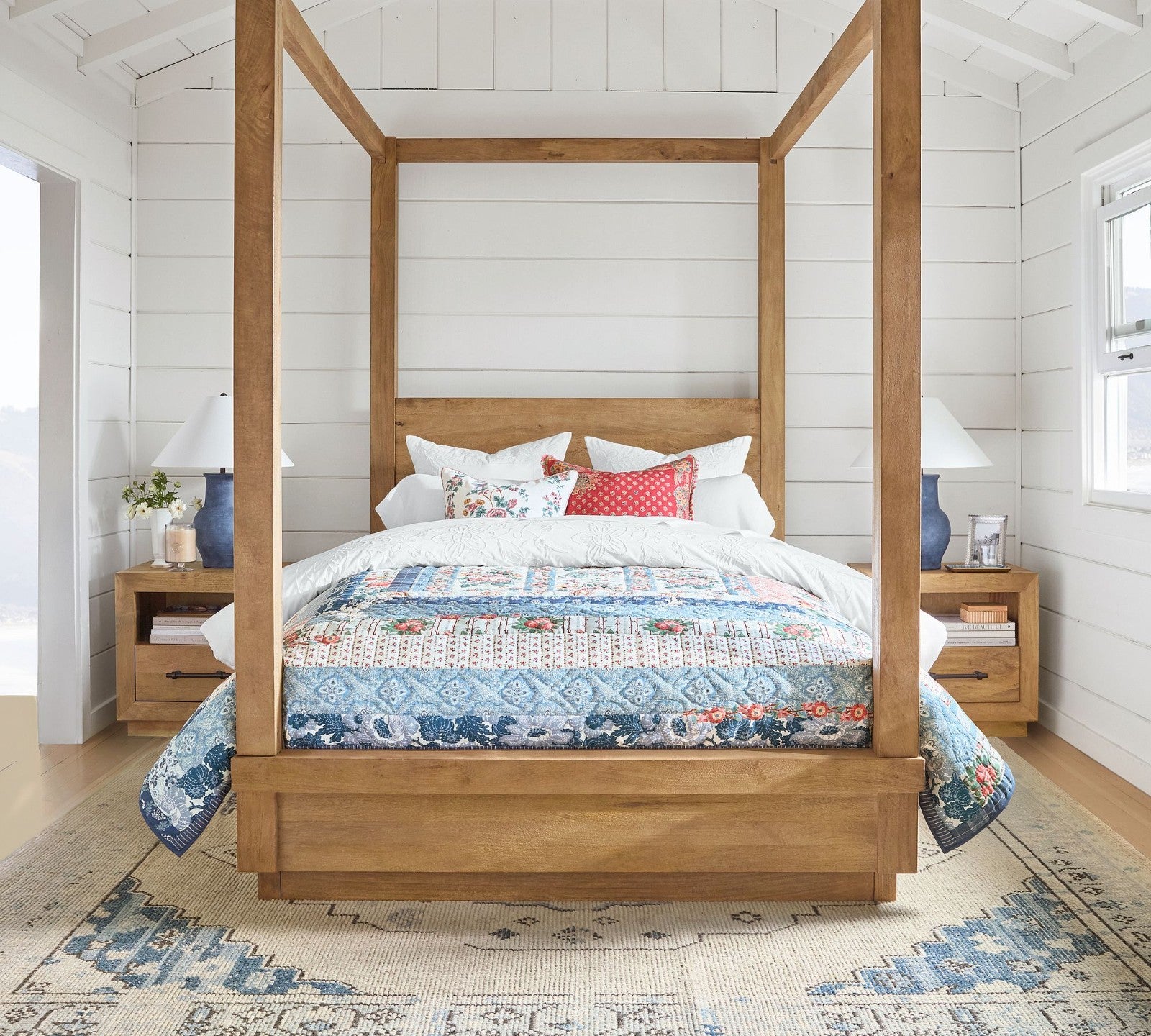 Pottery Barn - Bridgette Vintage Floral Reversible Quilt Sale